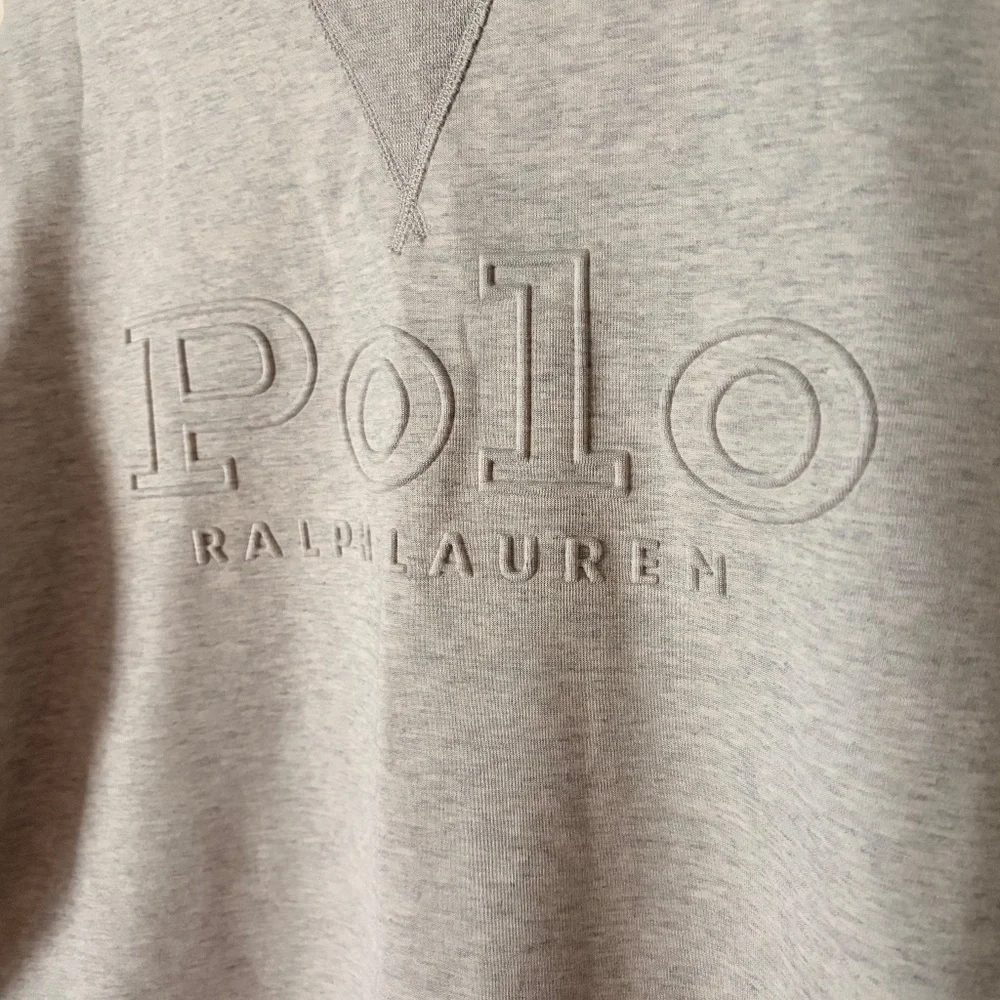 Polo Ralph Lauren Men's Double-Knit Gray Logo Crewneck Sweatshirt, M